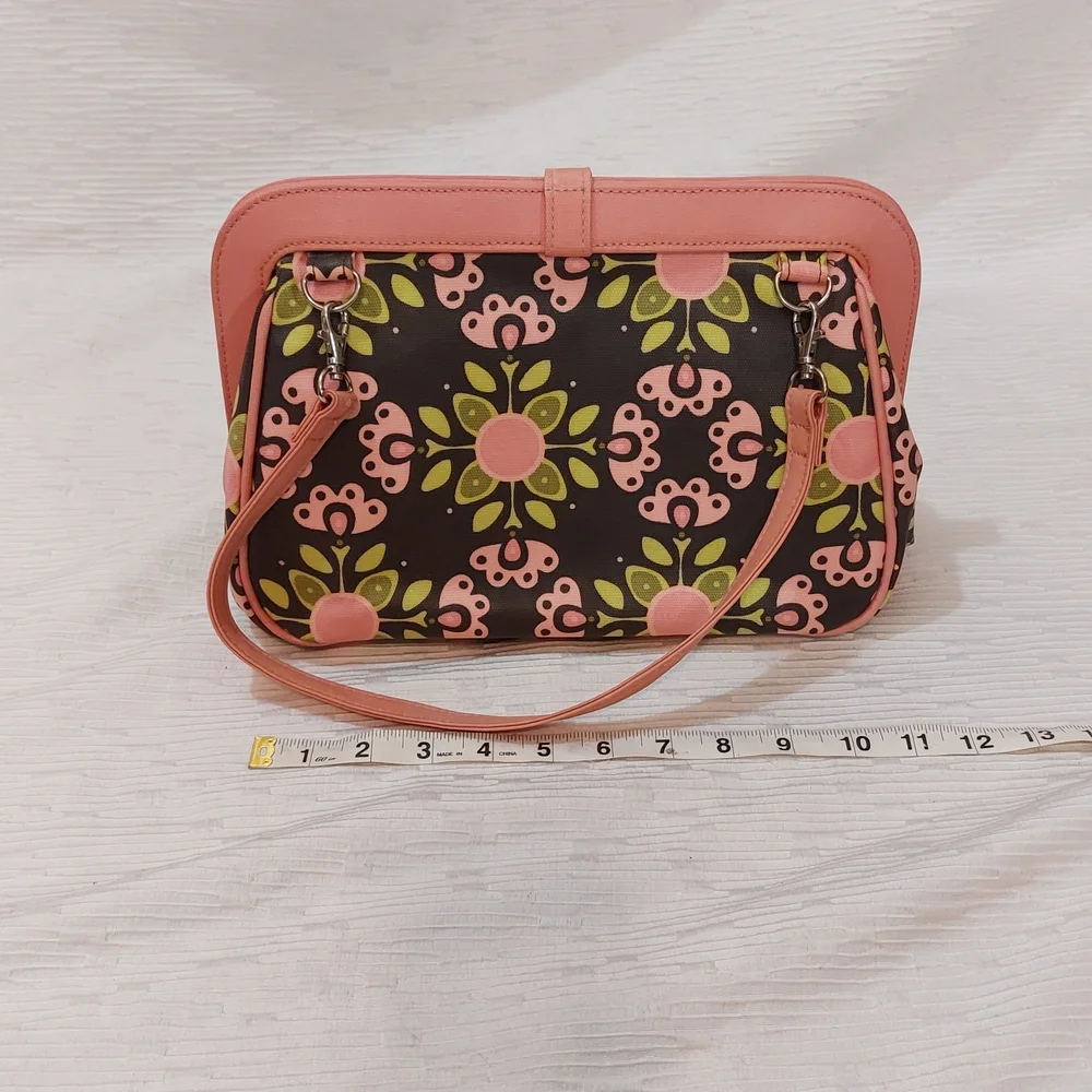 Petunia Pickle Bottom Pink and Green Floral Diaper Bag And Changing Pad